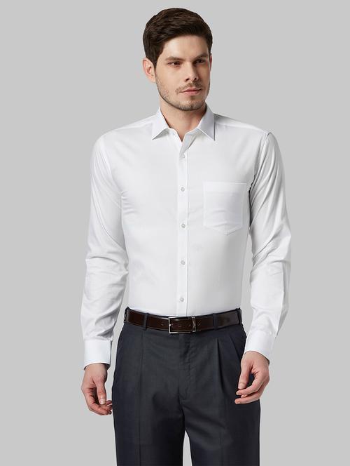 white solid formal shirt - 17802248 - Very Small Image - 1