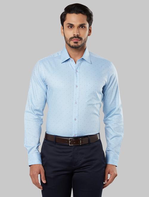 blue self design formal shirt - 17802964 - Very Small Image - 1