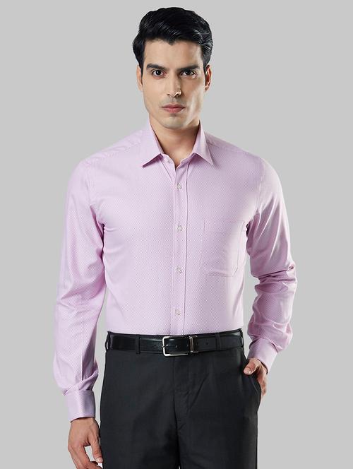 purple textured formal shirt - 17803188 - Very Small Image - 1