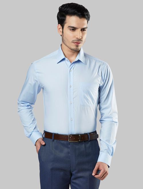 blue solid formal shirt - 17803531 - Very Small Image - 1