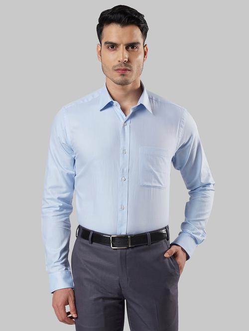 blue self design formal shirt - 17803712 - Very Small Image - 1