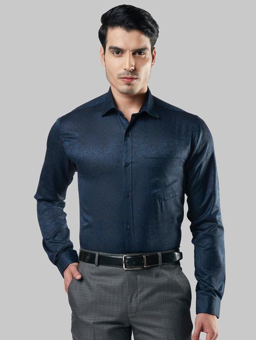 blue printed formal shirt - 17803991 - Very Small Image - 1