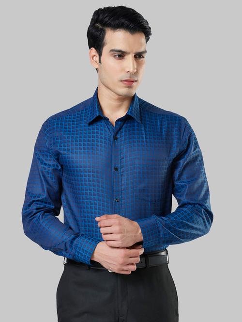 blue checkered formal shirt - 17804078 - Very Small Image - 1
