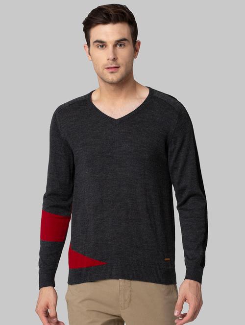 black color block pullover - 17804504 - Very Small Image - 1