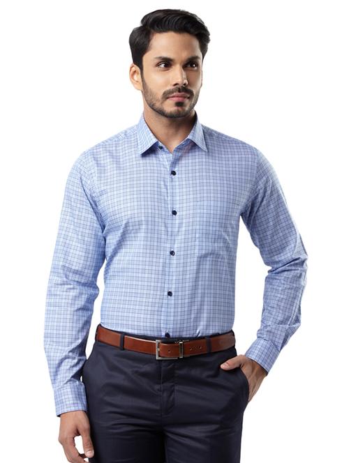 blue checkered formal shirt - 17804979 - Very Small Image - 1