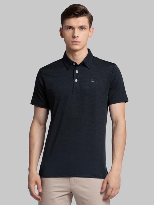 blue solid polo t-shirt - 17805226 - Very Small Image - 1