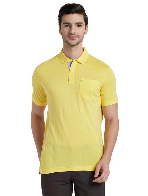 yellow solid polo t-shirt - 17805435 - Very Small Image - 1