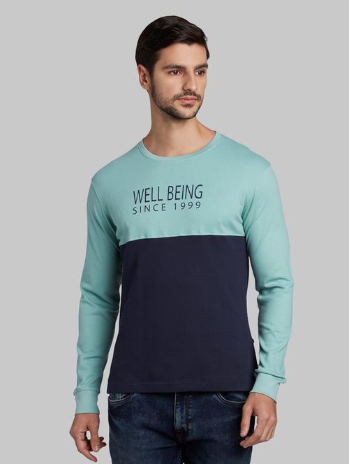 green color block t-shirt - 17805477 - Very Small Image - 1