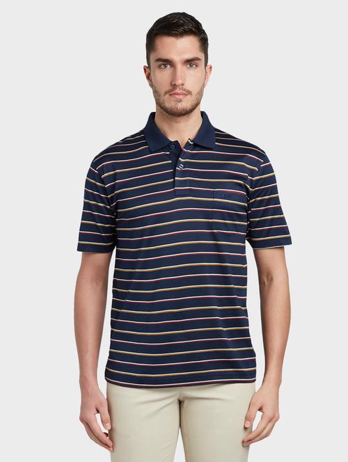 blue striped polo t-shirt - 17805515 - Very Small Image - 1