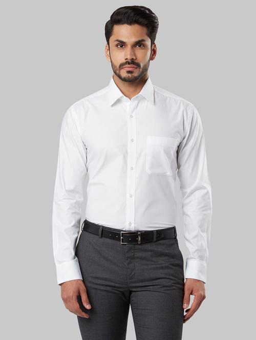 white solid formal shirt - 17805735 - Very Small Image - 1