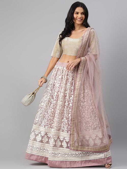 pink net aline lehenga - 17805981 - Very Small Image - 1