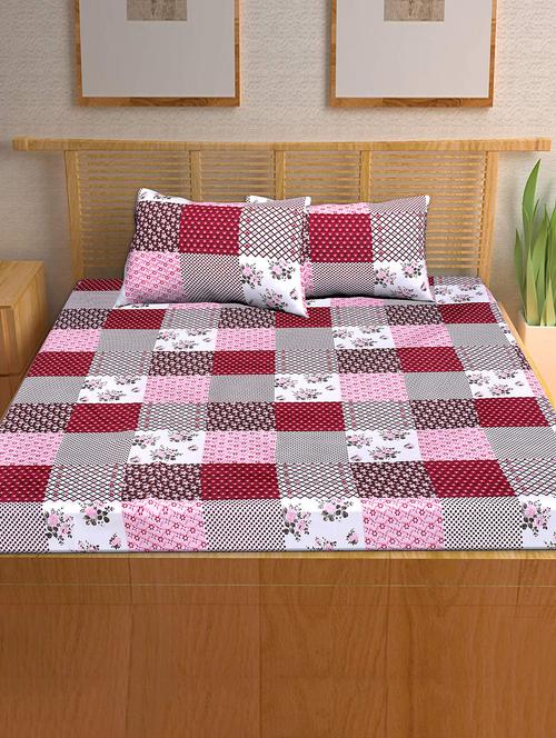  printed double bedsheet with 2 pillow covers - 17806163 - Very Small Image - 1