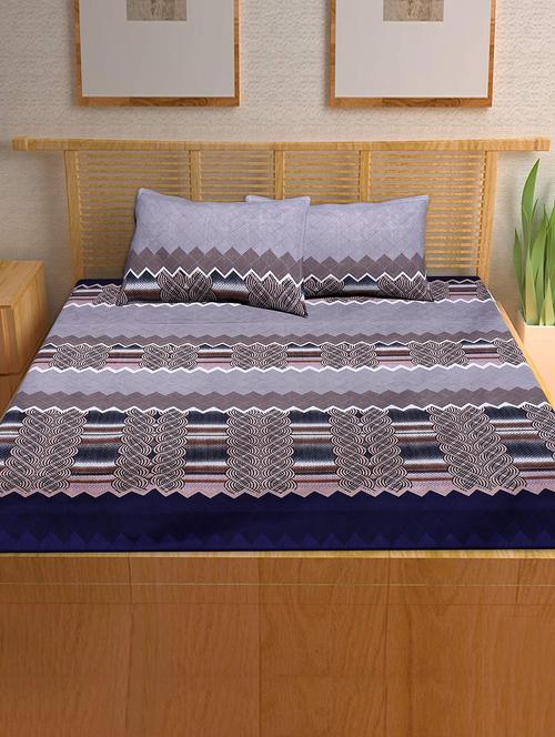  printed double bedsheet with 2 pillow covers - 17806166 - Very Small Image - 1