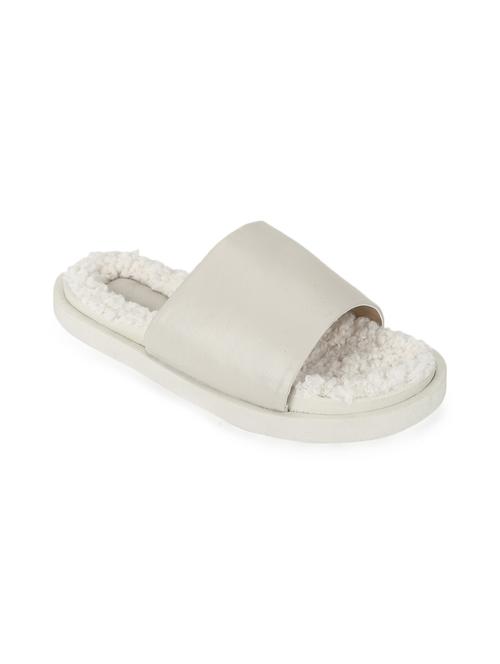 White Pu Slides Flip Flops - 17806873 - Very Small Image - 1