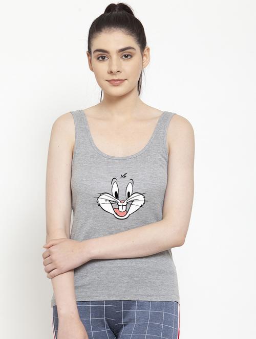 round neck printed tank top  - 17807437 - Very Small Image - 1