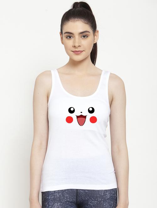 round neck printed tank top  - 17807442 - Very Small Image - 1