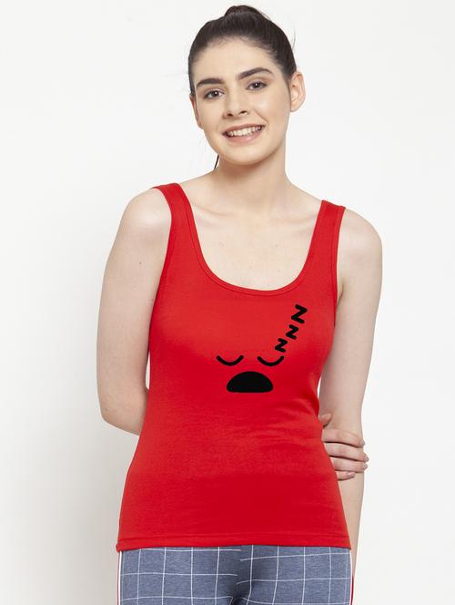 round neck printed tank top  - 17807469 - Very Small Image - 1