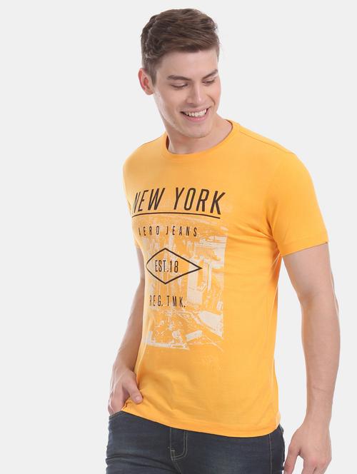 yellow printed t-shirt - 17807719 - Very Small Image - 1
