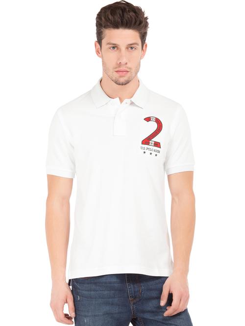 white solid polo t-shirt - 17808077 - Very Small Image - 1