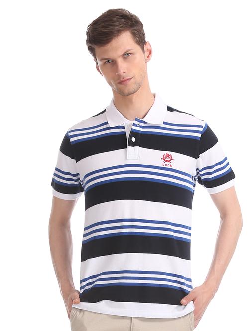 white striped polo t-shirt - 17808101 - Very Small Image - 1