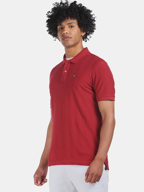 red self design polo t-shirt - 17808142 - Very Small Image - 1