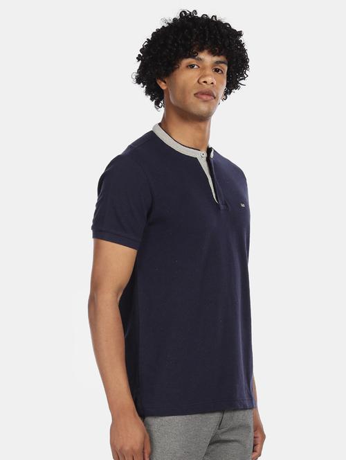 navy blue solid t-shirt - 17808172 - Very Small Image - 1