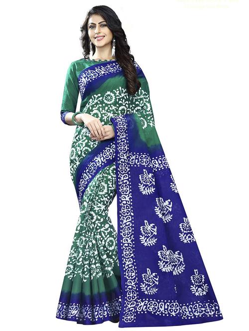 batik printed saree with blouse - 17808391 - Very Small Image - 1