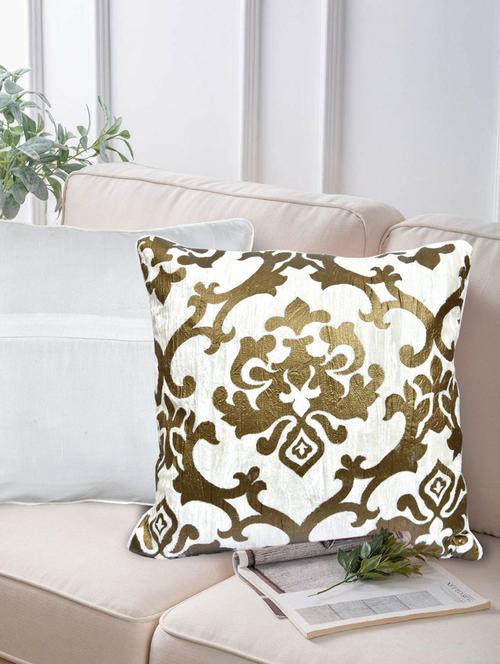 indhome life embosed self design bedroom & living room cushion cover set sofa velvet cushion covers '16x16inches' (set of 2 pcs) - 17808939 - Very Small Image - 1