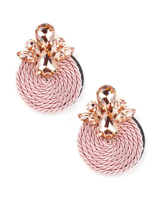 pink metal drop earring - 17810733 - Very Small Image - 1