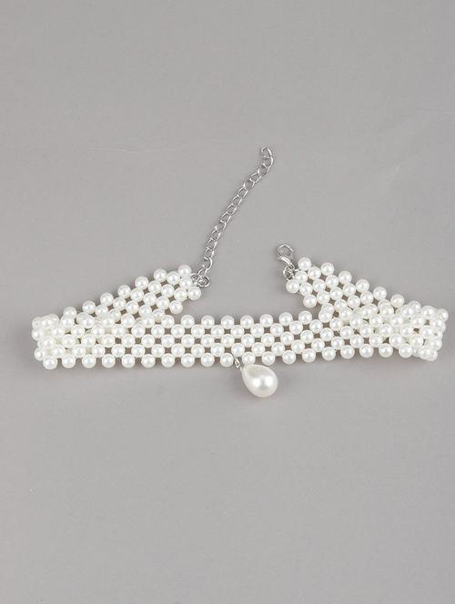 white metal choker necklace - 17810766 - Very Small Image - 1