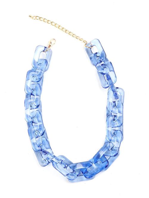 blue plastic long necklace - 17810818 - Very Small Image - 1
