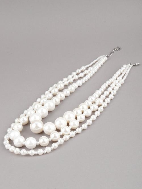 white brass short necklace - 17810836 - Very Small Image - 1