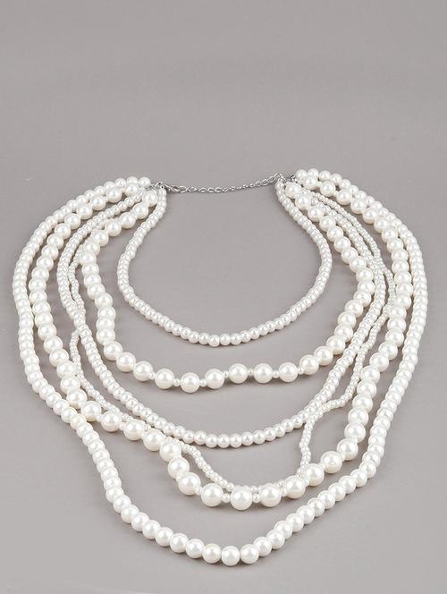 white brass long necklace - 17810838 - Very Small Image - 1