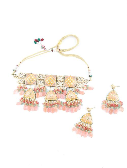 red metal necklaces and earring - 17810947 - Very Small Image - 1