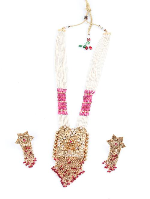 pink metal necklaces and earring - 17810952 - Very Small Image - 1