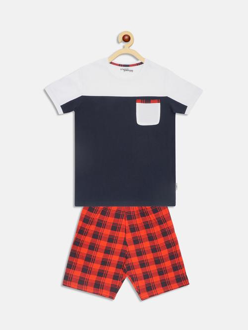 round neck printed nightwear shorts set  - 17811174 - Very Small Image - 1