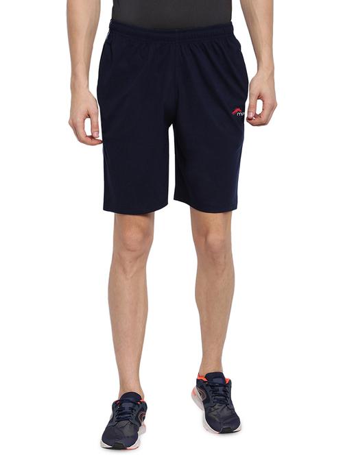 Navy Blue Side Striped Shorts - 17812847 - Very Small Image - 1