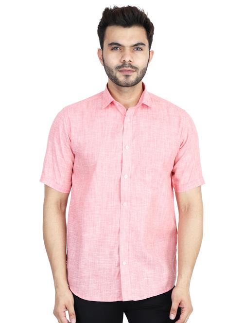 mens self design casual shirt - 17813003 - Very Small Image - 1