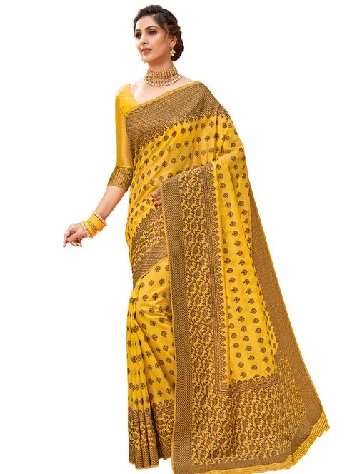 gold art silk bhagalpuri saree - 17813061 - Very Small Image - 1