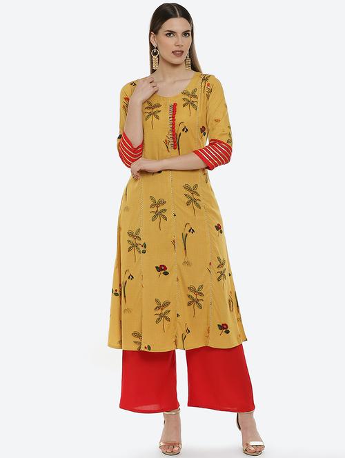 printed a-line kurta - 17815605 - Very Small Image - 1