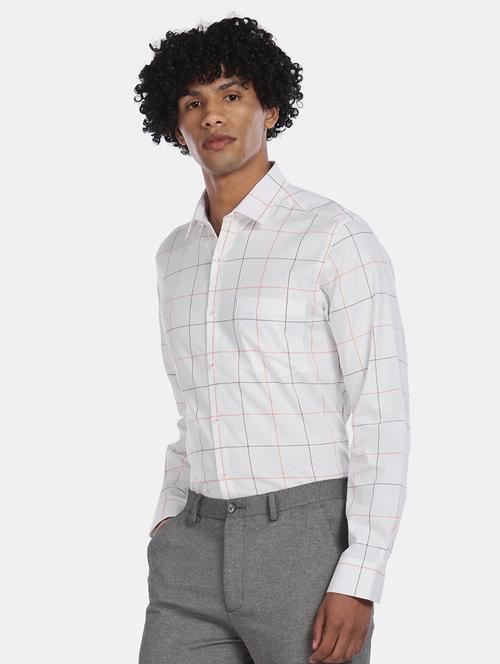 white checkered formal shirt - 17816160 - Very Small Image - 1