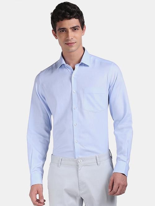 light blue solid formal shirt - 17816181 - Very Small Image - 1