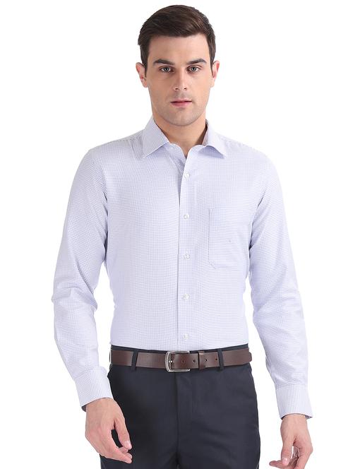 light blue self design formal shirt - 17816202 - Very Small Image - 1