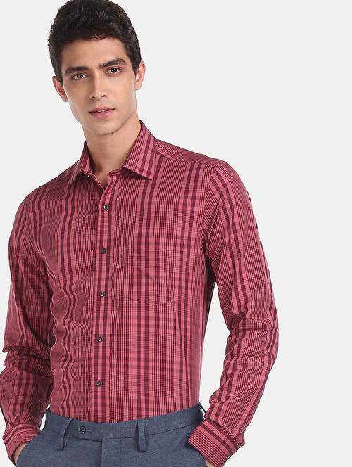 pink checkered formal shirt - 17816217 - Very Small Image - 1