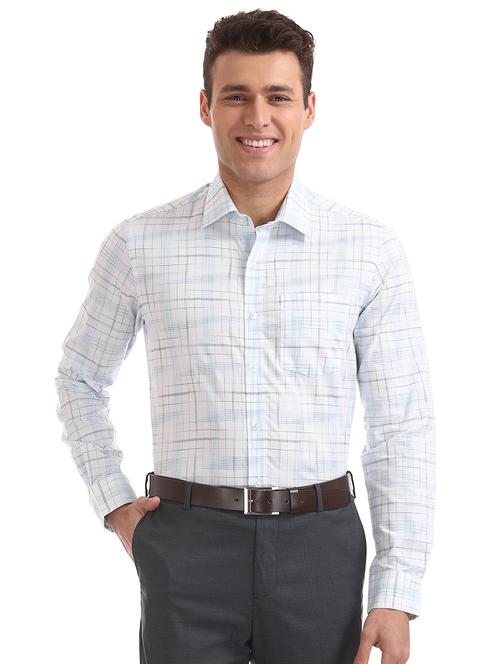 white checkered formal shirt - 17816249 - Very Small Image - 1