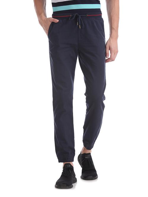 navy blue solid jogger - 17816976 - Very Small Image - 1