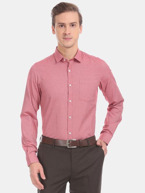 pink self design formal shirt - 17817334 - Very Small Image - 1