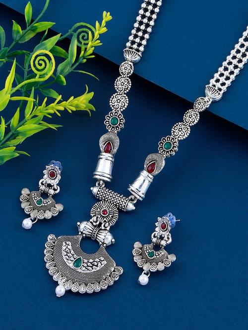 silver plated necklaces and earring - 17817957 - Very Small Image - 1