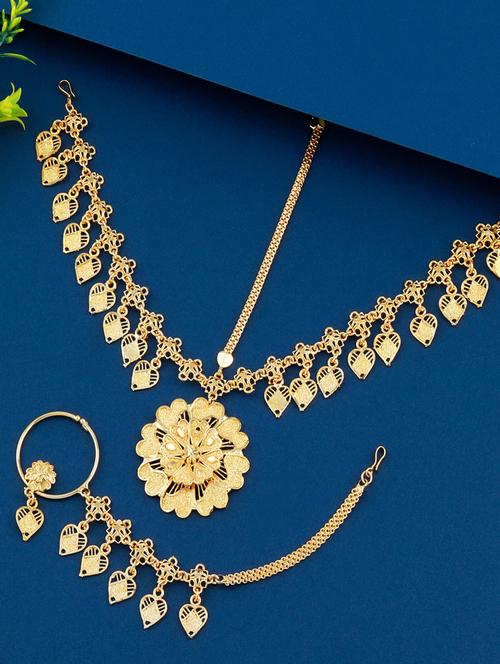 gold plated necklaces and earring - 17817959 - Very Small Image - 1