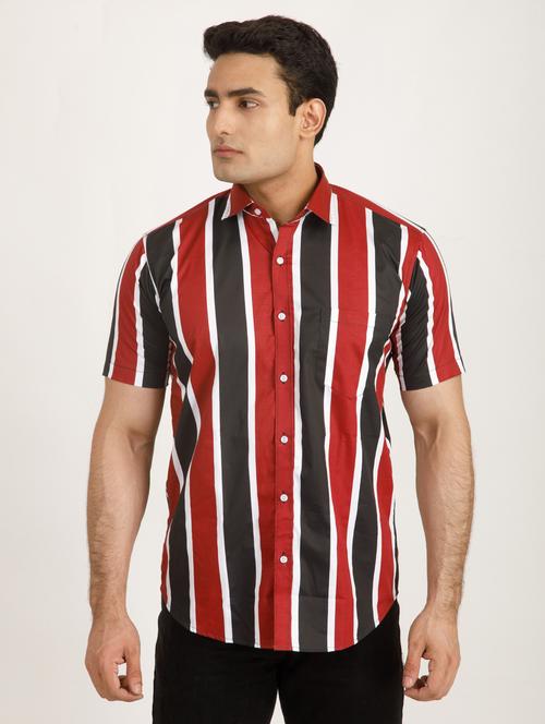 red striped casual shirt - 17818276 - Very Small Image - 1